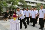 รัฐมนตรีสาธารณสุขและปลัดฯอธิบดีกรมฯต่างๆวางพานพุ่มดอกไม้ถวายสักการะพระอนุสาวรีย์สมเด็จพระเจ้าพี่นางเธอเจ้าฟ้ากัลยาณิวัฒนาฯเนื่องในโอกาสวันคล้ายวันประสูติ 6 พฤษภาคม ที่กระทรวงฯ